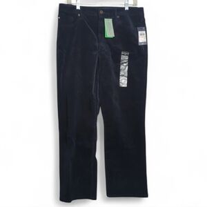 Tommy Hilfinger Size 12 Straight Leg Corduroy Navy Blue Pants NWT Dark Academia